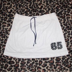 vintage early 2000s athletic mini skirt with drawstring